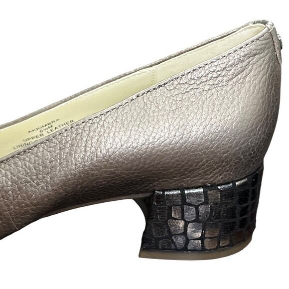 Anne Klein Kimbra Womens Leather Pointed Toe Block Heel Pumps Shoes sz 6.5 M - Picture 4 of 16